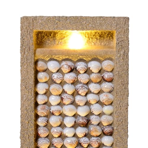 Coastal Seashells Design Outdoor Water Fountain