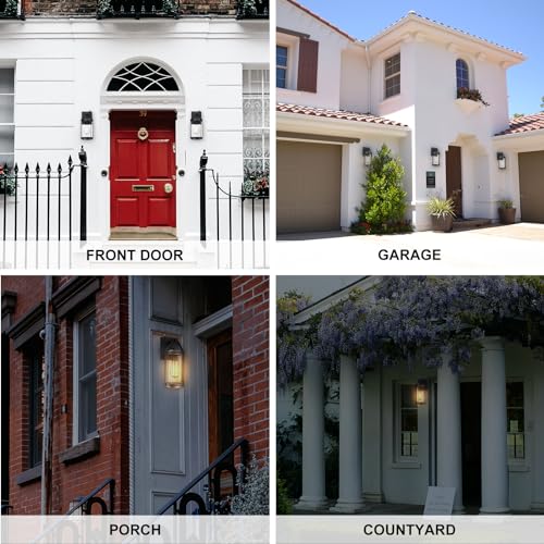 Dusk Dawn Sensor Outdoor Wall Sconce Black Exterior Porch Lantern