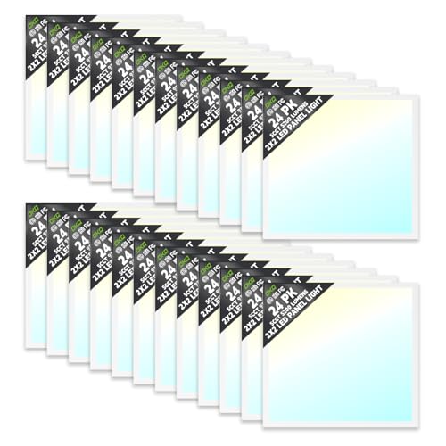 2x2 LED Flat Panel Light Drop Ceiling Office Fixture (24 Count)