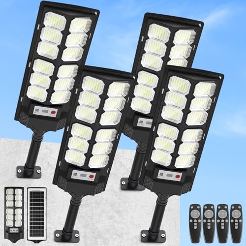 4 Pack Solar Street Lights Outdoor (4 Count)