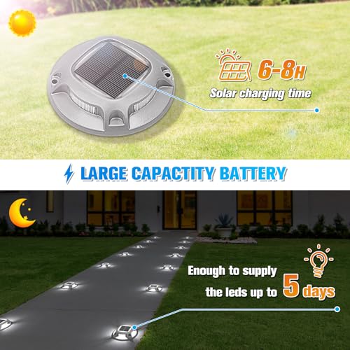 Solar Driveway Lights Dock Deck Lights 12 Pack (12 Count)