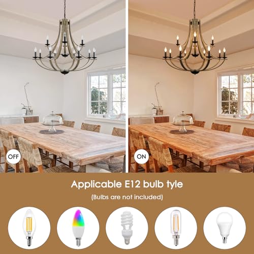 Farmhouse Chandeliers for Dining Room Light Fixture