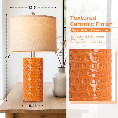 23" Modern Ceramic Table Lamp Set of 2 (2 Count)