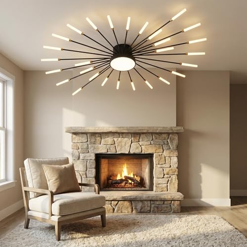 41.3 Inch Modern LED Flush Mount Ceiling Light