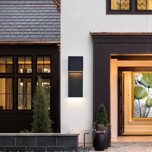 Modern LED Outdoor Wall Sconce 17W Integrated LED Outdoor Wall Mount