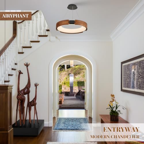 Modern LED Wood Chandelier