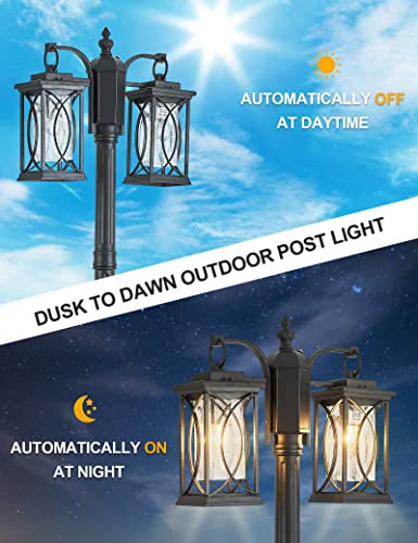 Dusk to Dawn Outdoor Lamp Post Light Modern 2