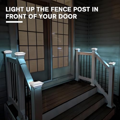 White Solar Post Cap Lights (12 Count)