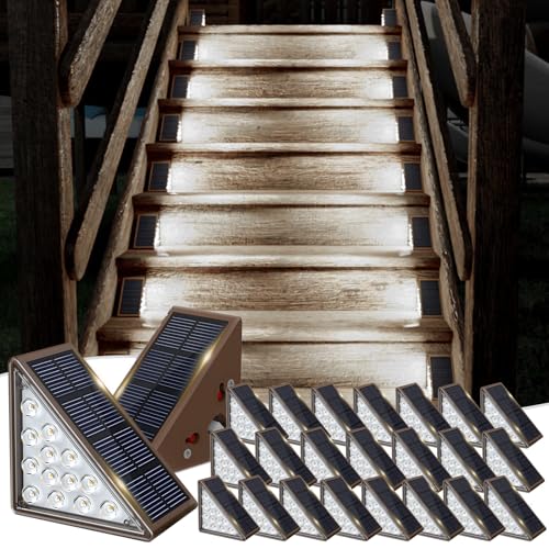 Solar Step Lights for Outside (24 Count)