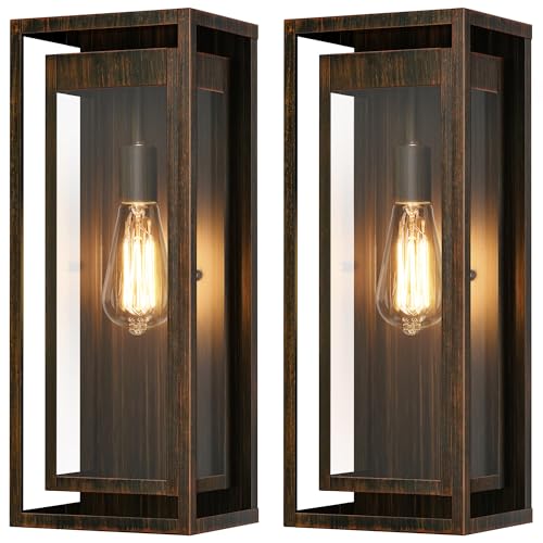 19" Large Outdoor Wall Light Fixtures (2 Count)