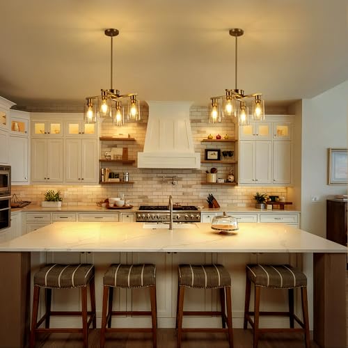 4 Light Modern Farmhouse Brushed Nickel Chandelier