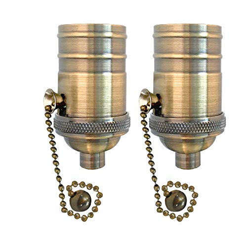 Pull Chain Lamp Socket for Incandescent LED Bulbs (2 Count)