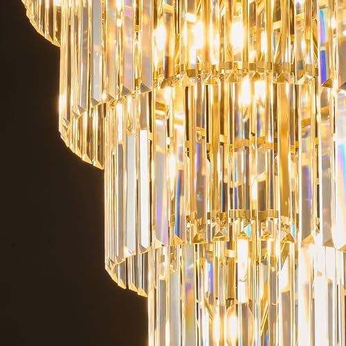 High Ceiling Chandelier Crystal Modern