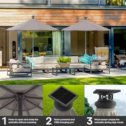 Height 2 Series Motorized Patio Umbrella
