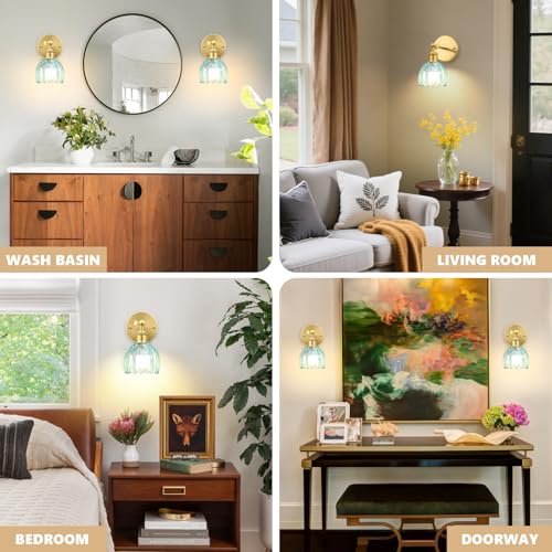 Vintage Battery Operated Wall Sconce (2 Count)