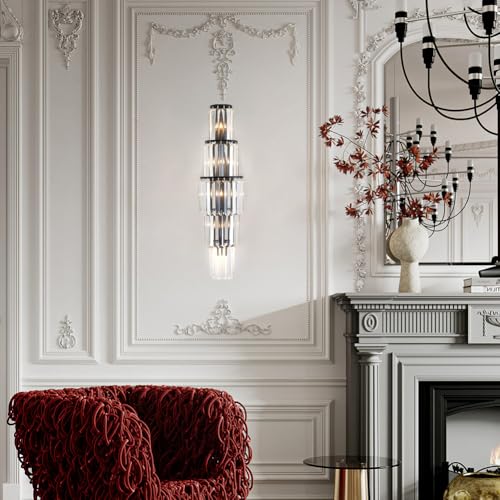 29.5 inch Modern Wall Sconce Crystal Vanity Wall Sconce Lighting 5
