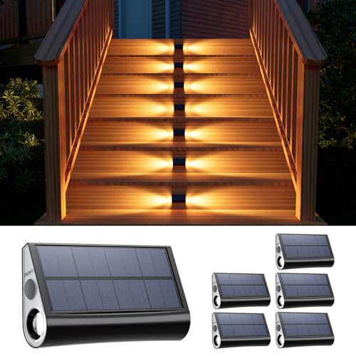 6 Pack Solar Deck Stair Lights (6 Count)