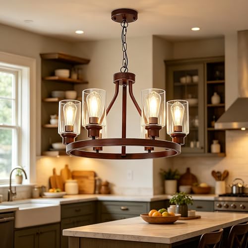 Farmhouse Wood Chandelier (72 Count)