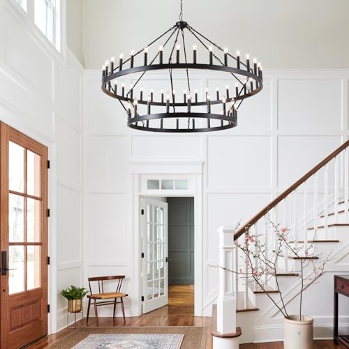 60" Extra Large Wagon Wheel Chandelier 2 (12 Count)