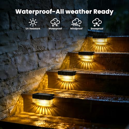 Solar Deck Lights Outdoor (12 Count)