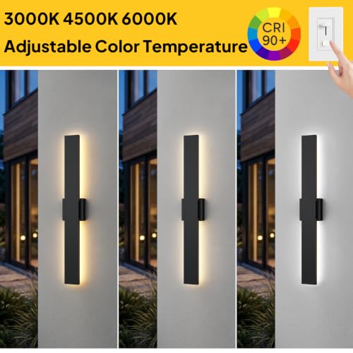 2 Pack 31.5 inch Modern LED Outdoor Wall Light