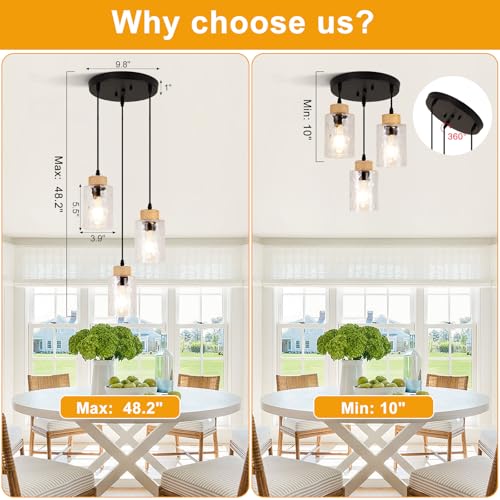 3 Light Pendant Light Fixtures
