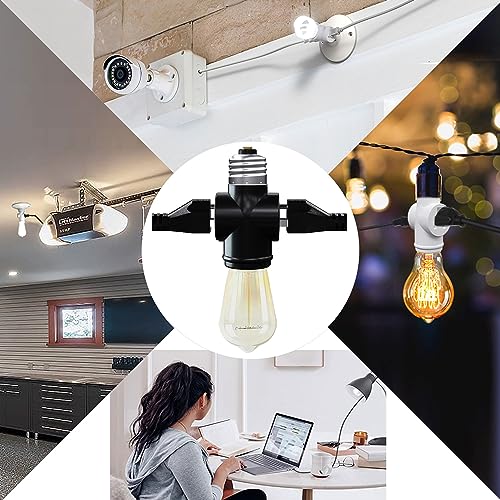 2 Pack Light Socket to Plug Adapter (2 Count)
