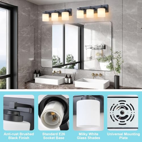 Modern Bathroom Light Fixtures Over Mirror