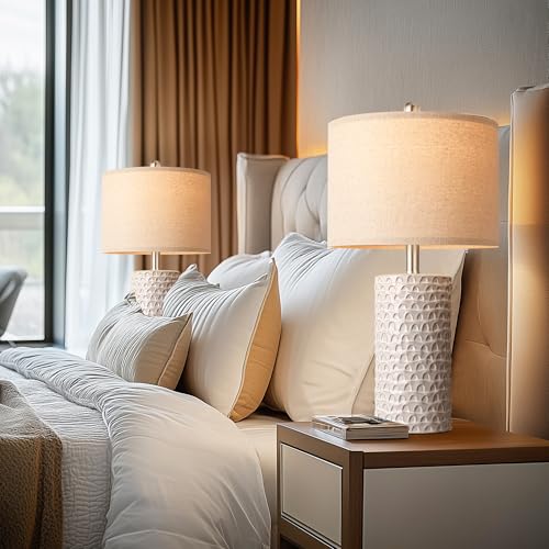 23" Modern Ceramic Table Lamp Set of 2 (2 Count)