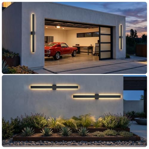2 Pack 57.4 inch Modern LED Outdoor Wall Light
