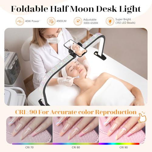 Half Moon Light for Nail Desk