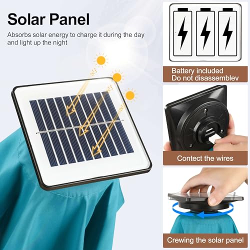 Solar Patio Umbrella with a Centre Light