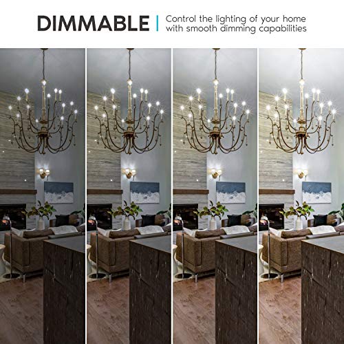 4W Vintage Candelabra LED Bulbs Dimmable (6 Count)