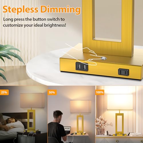 Table Lamps for Bedrooms Set of 2 (2 Count)