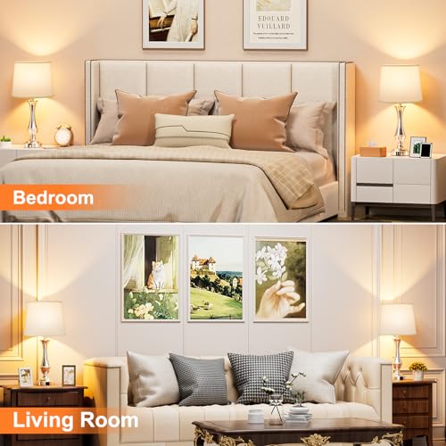 Upgraded Touch Lamps for Night Stands Set of 2 (2 Count)