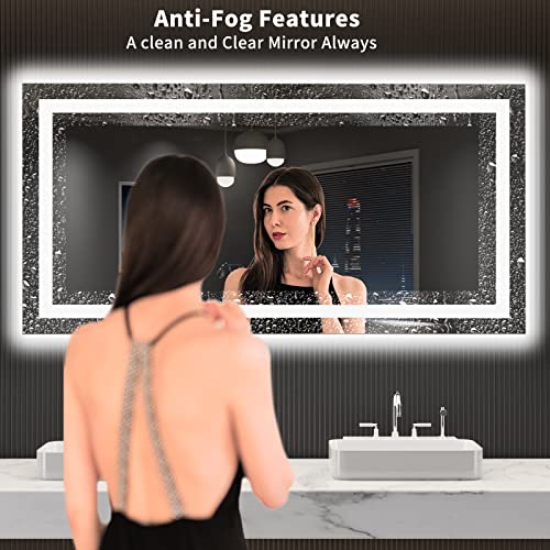 55"X30" LED Bathroom Mirror with Lights