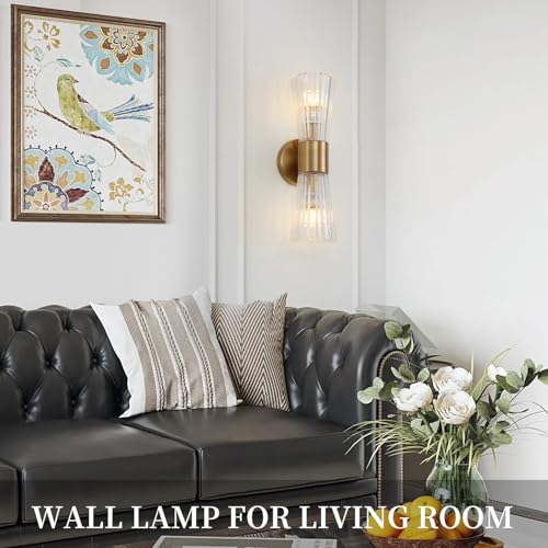Mid Century Modern Wall Lights with Crystal Glass Shade