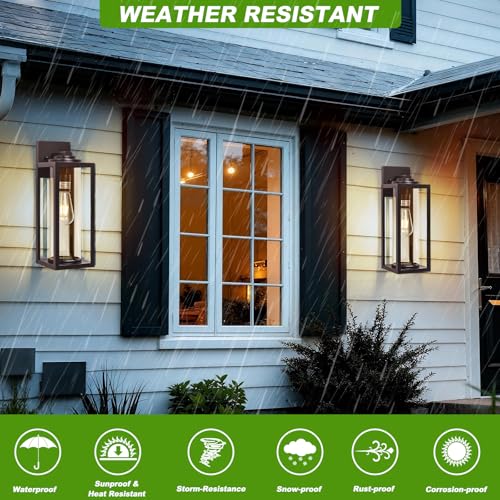 Large Outdoor Wall Lights (2 Count)