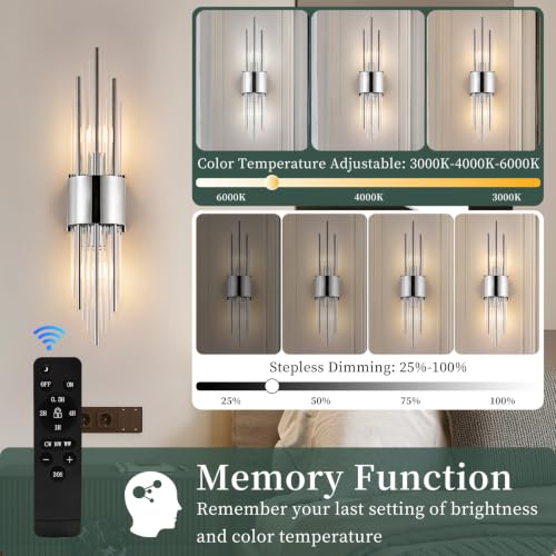 Battery Operated Wall Sconce Set of 2 (2 Count)