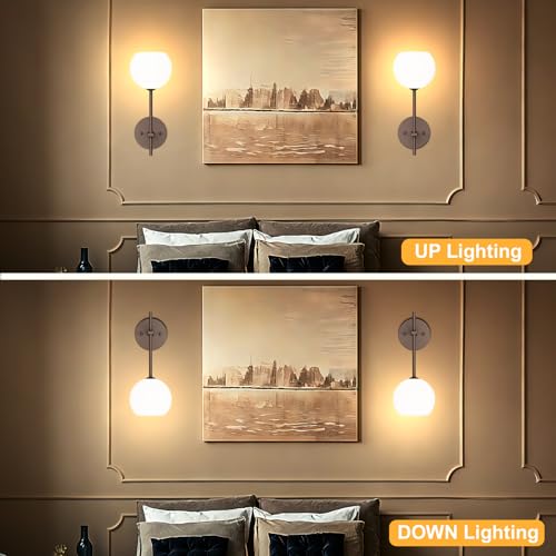 Brown Battery Operated Wall Sconces Set of 2 (2 Count)