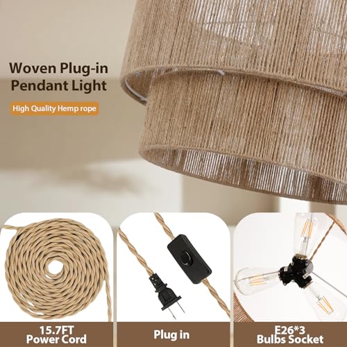18” Plug in Pendant Light