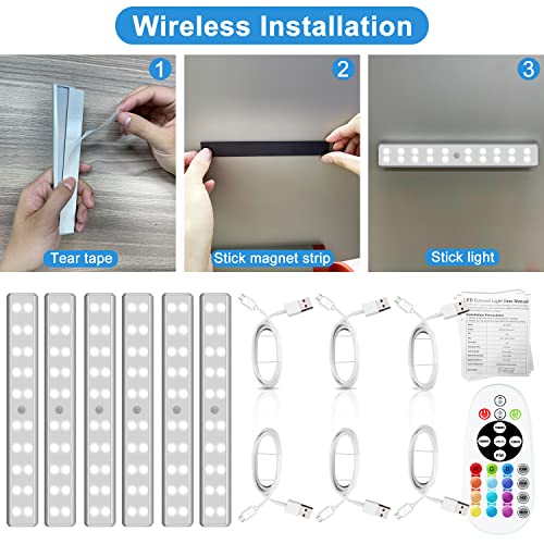 Under Cabinet Lighting Wireless with Remote (6 Count)