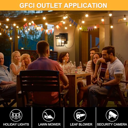 Porch Light with GFCI Outlet Built in