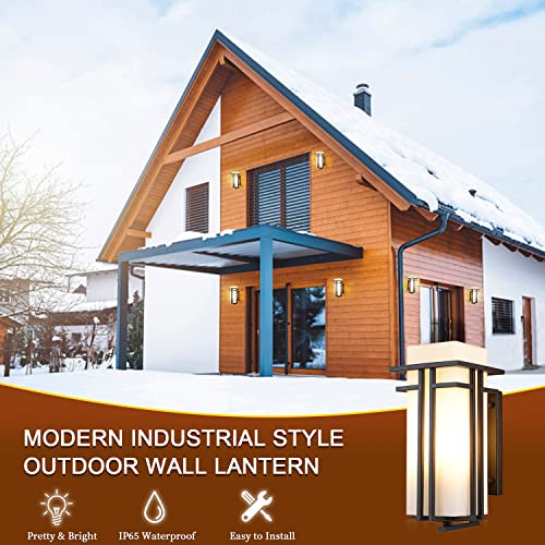Outdoor Porch Light Wall Mounted Waterproof Wall Lantern Exterior Light Fixture for Entryways Yards Garage Front Porch
