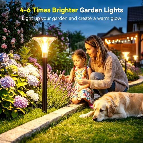 29" Tall Solar Pathway Lights Outdoor Waterproof (4 Count)