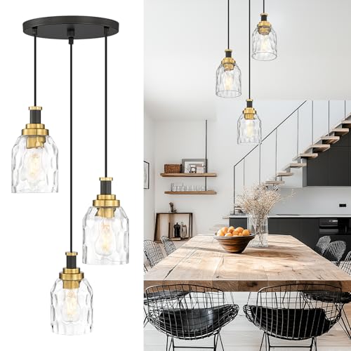 Adjustable Modern Cluster Pendant Light for Kitchen Island (3 Count)