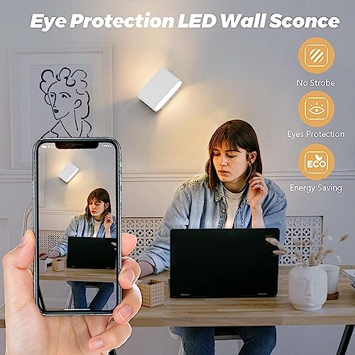Modern LED Wall Sconces 1 Pack Hardwired Interior Wall Lights Indoor Aluminum Up and Down Wall Mount Light for Living Room Bedroom Hallway Corridor Warm White 3000K