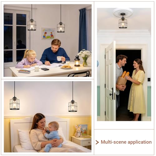 Black Pendant Lights Kitchen Island (2 Count)