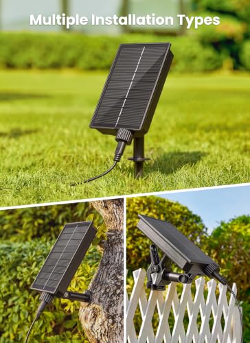 38FT 16LED Solar String Lights Outdoor with Remote & USB Port (38 Foot)