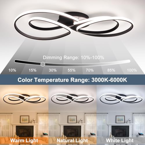 Modern LED Ceiling Light (Black)